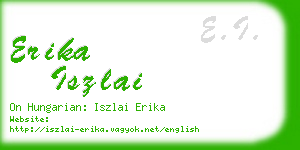 erika iszlai business card